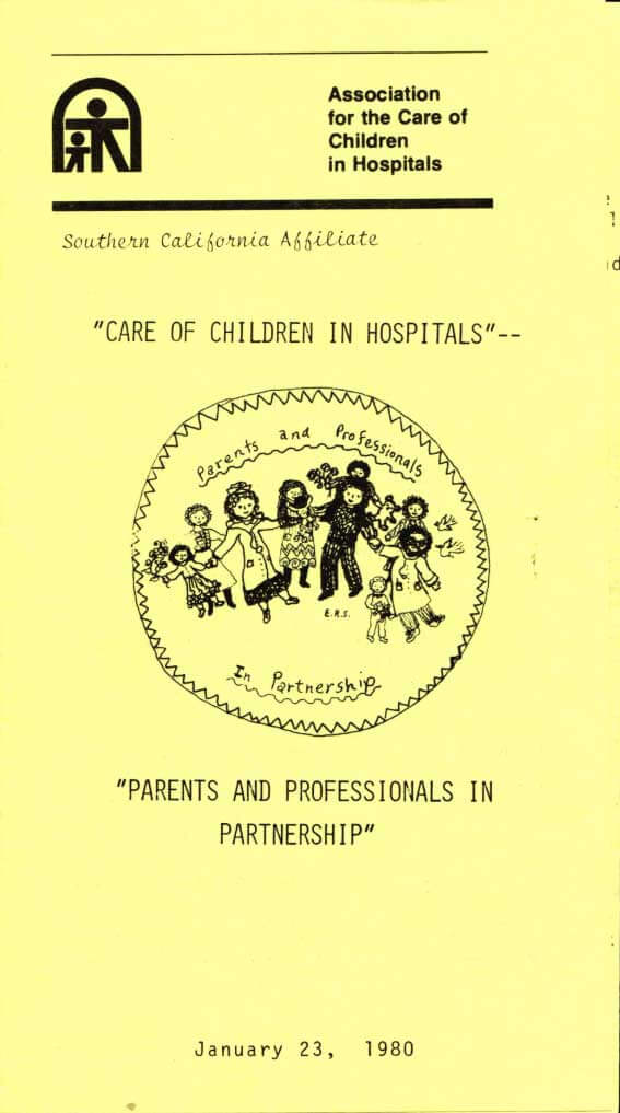 "Care of children in hospitals."